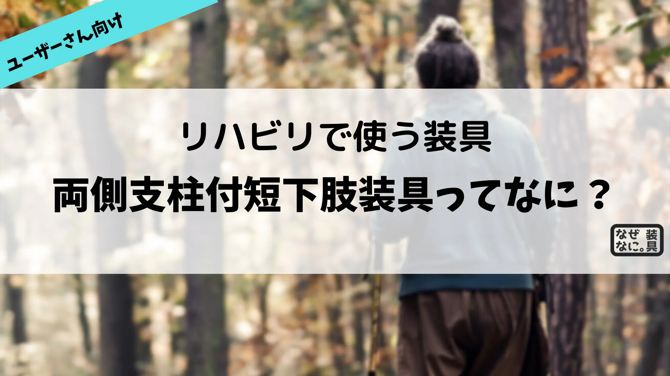 短下肢装具：両側支柱付短下肢装具ってなに？ | なぜなに。装具 まとめ